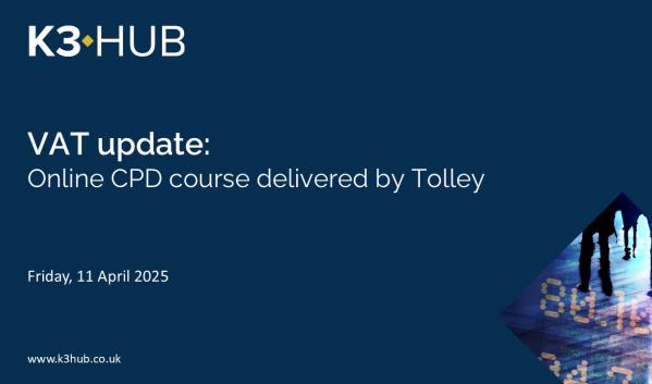 On-demand webinar: VAT update - CPD course delivered by Tolley