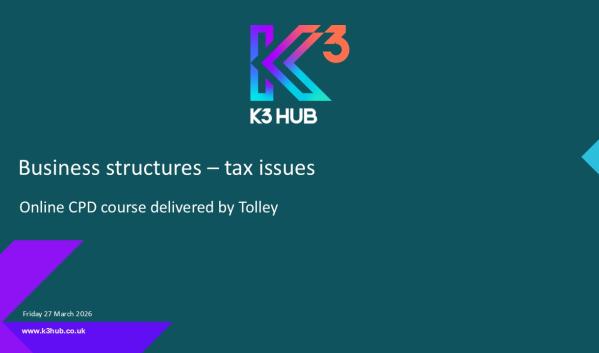 On-demand webinar: Business structures – tax issues