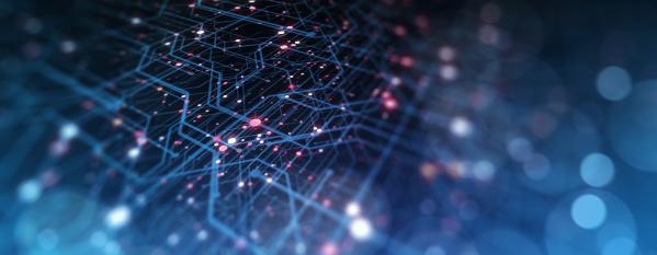 Abstract tech background made of printed circuit board. 