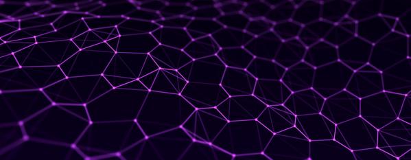 purple hexagon shapes