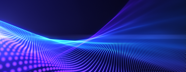 Abstract blue pink dots