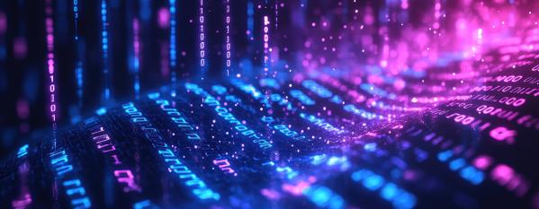 Abstract blue purple number stream image