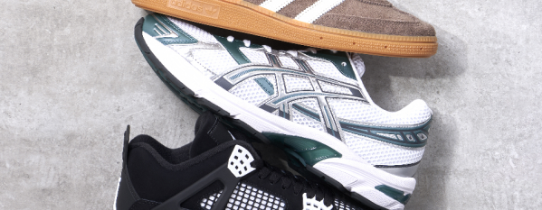 Trainers stacked up