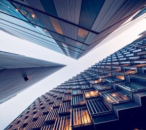 looking up at buildings real estate