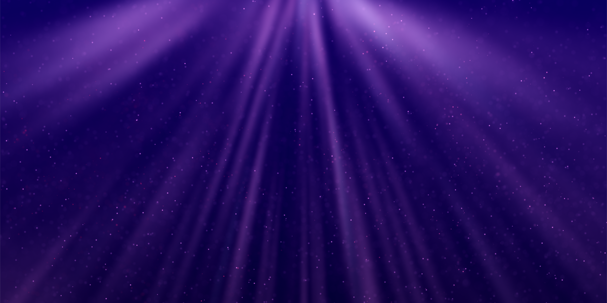 purple light shining down
